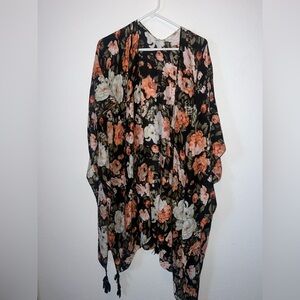 Kimono Floral Sheer One Size
